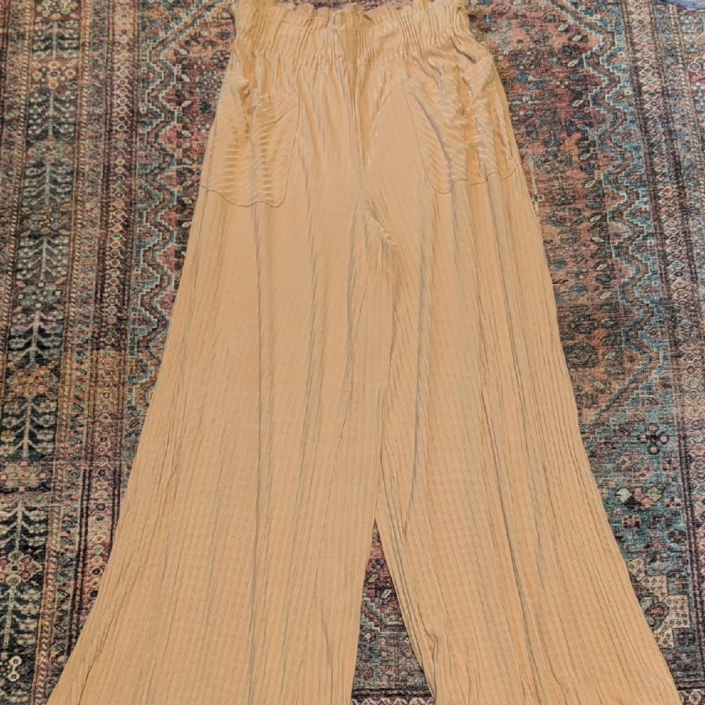 Free People MovementTan Wide-Leg Pants